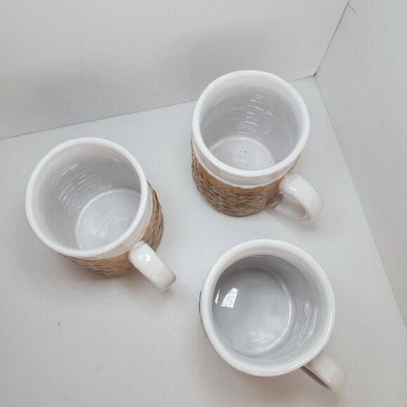 Vintage Rare 1964 Holt Howard Rope Mug Set Japan Unique Cottage Faux Braid - Picture 4 of 8